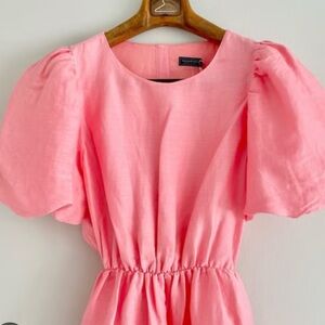 Vineyard Vines Coral Puff Sleeve Kids Dress